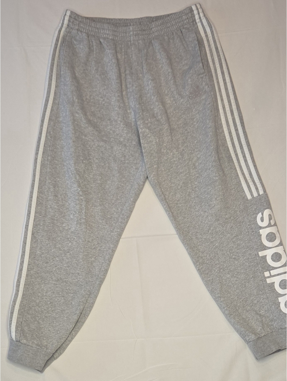 Adidas Essentials Colorblock Gray Sweatpants Men’s XL